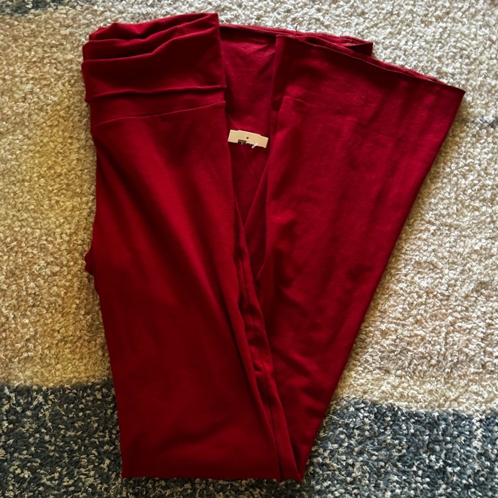 NEW SKIMS Stretch Cotton Jersey Foldover Pants - Picture 6 of 7